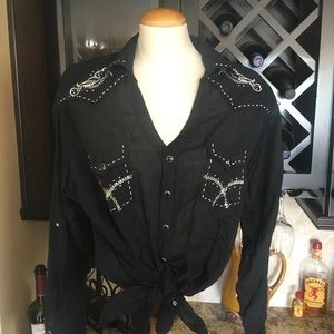 Country Western long sleeve blouse